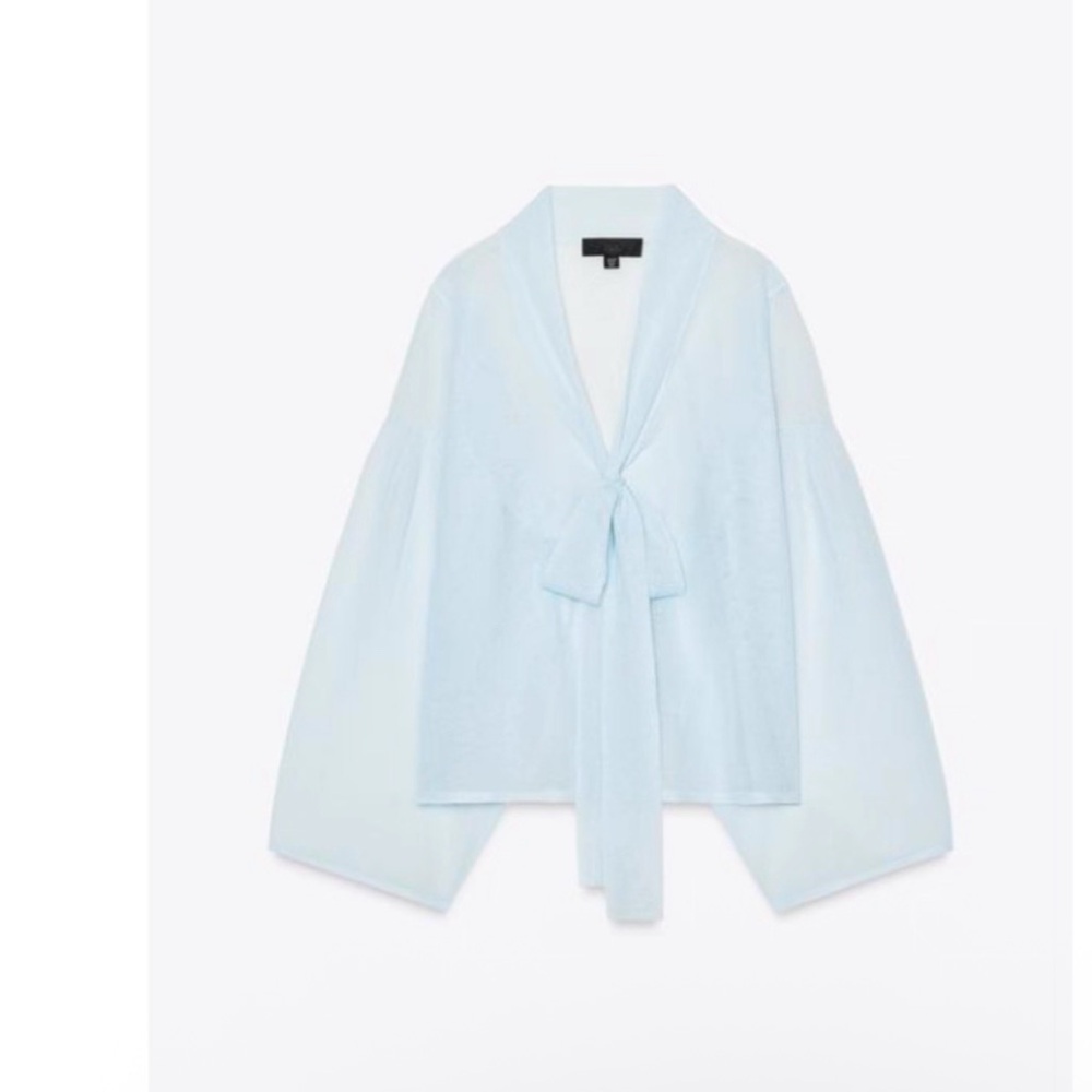 Zara semi sheer knit blouse 0014/016
